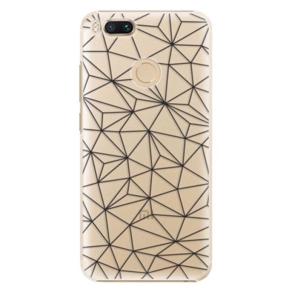 Plastové pouzdro iSaprio - Abstract Triangles 03 - black - Xiaomi Mi A1