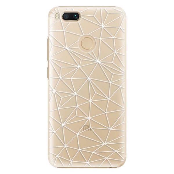 Plastové pouzdro iSaprio - Abstract Triangles 03 - white - Xiaomi Mi A1