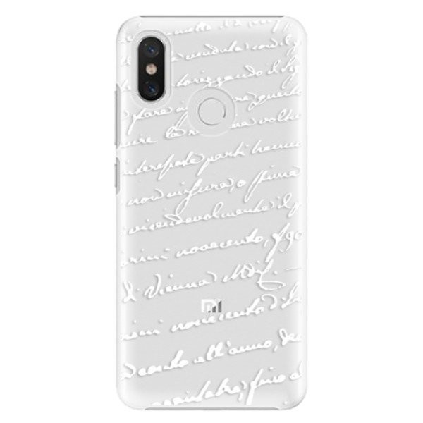 Plastové pouzdro iSaprio - Handwriting 01 - white - Xiaomi Mi 8