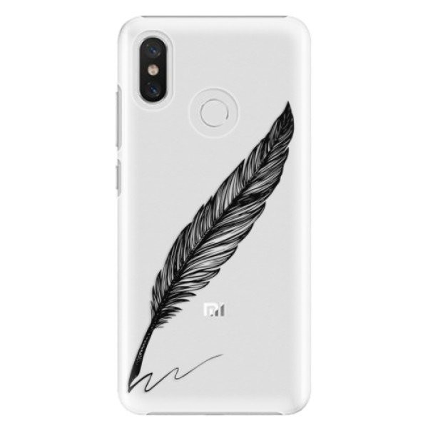 Plastové pouzdro iSaprio - Writing By Feather - black - Xiaomi Mi 8