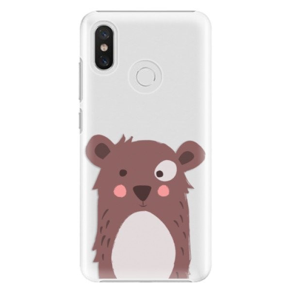 Plastové pouzdro iSaprio - Brown Bear - Xiaomi Mi 8