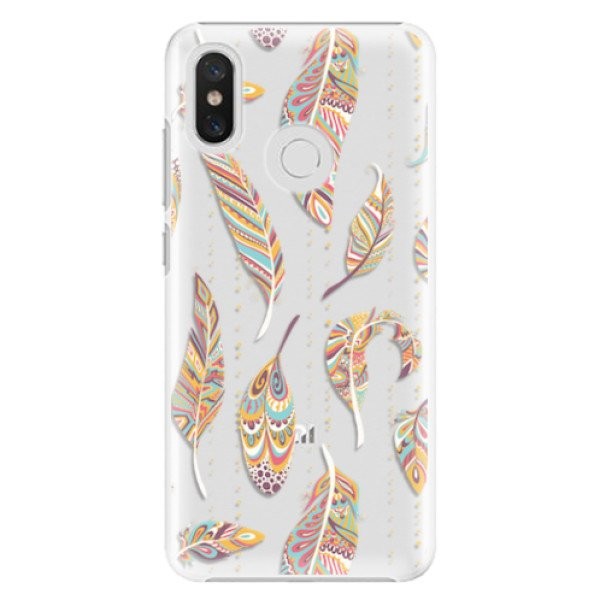 Plastové pouzdro iSaprio - Feather pattern 02 - Xiaomi Mi 8