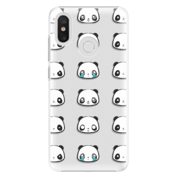 Plastové pouzdro iSaprio - Panda pattern 01 - Xiaomi Mi 8