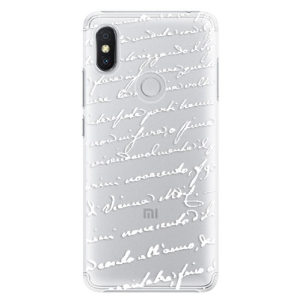 Plastové pouzdro iSaprio - Handwriting 01 - white - Xiaomi Redmi S2