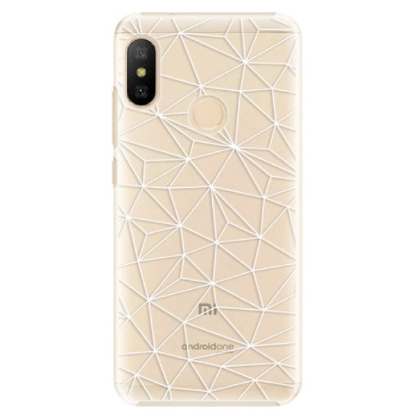 Plastové pouzdro iSaprio - Abstract Triangles 03 - white - Xiaomi Mi A2 Lite
