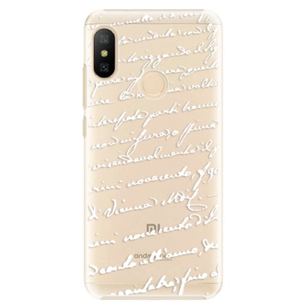Plastové pouzdro iSaprio - Handwriting 01 - white - Xiaomi Mi A2 Lite
