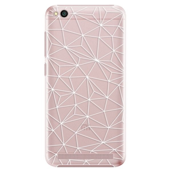 Plastové pouzdro iSaprio - Abstract Triangles 03 - white - Xiaomi Redmi 5A