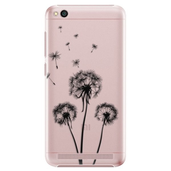 Plastové pouzdro iSaprio - Three Dandelions - black - Xiaomi Redmi 5A