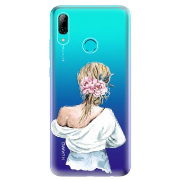 Odolné silikonové pouzdro iSaprio - Girl with flowers - Huawei P Smart 2019