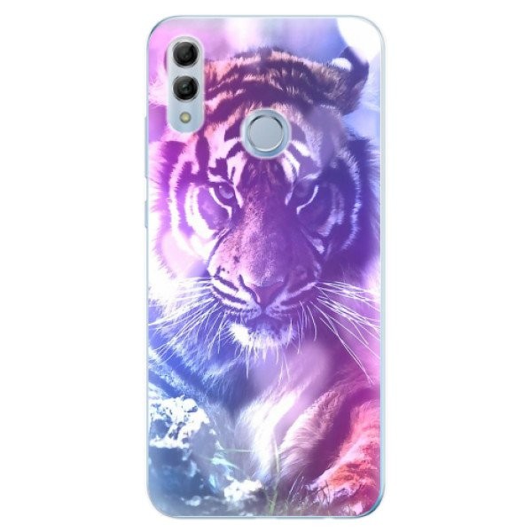 Odolné silikonové pouzdro iSaprio - Purple Tiger - Huawei Honor 10 Lite