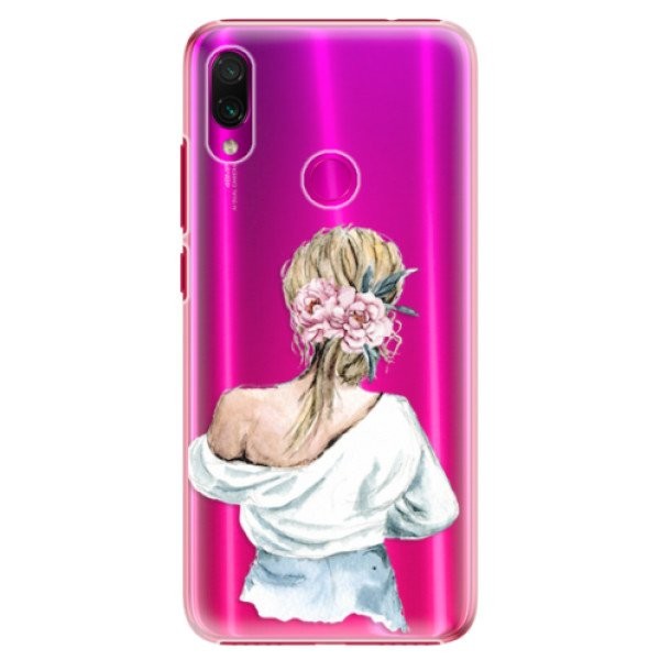 Plastové pouzdro iSaprio - Girl with flowers - Xiaomi Redmi Note 7