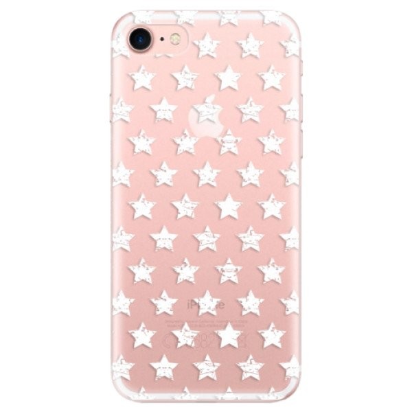 Odolné silikonové pouzdro iSaprio - Stars Pattern - white - iPhone 7