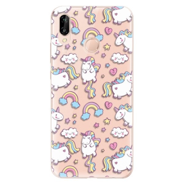 Odolné silikonové pouzdro iSaprio - Unicorn pattern 02 - Huawei P20 Lite