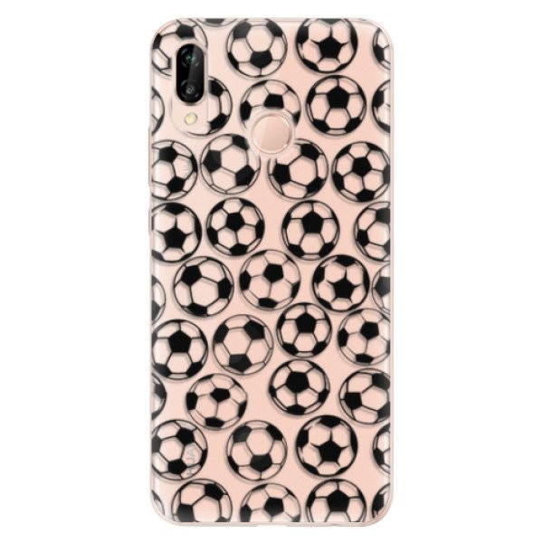 Odolné silikonové pouzdro iSaprio - Football pattern - black - Huawei P20 Lite