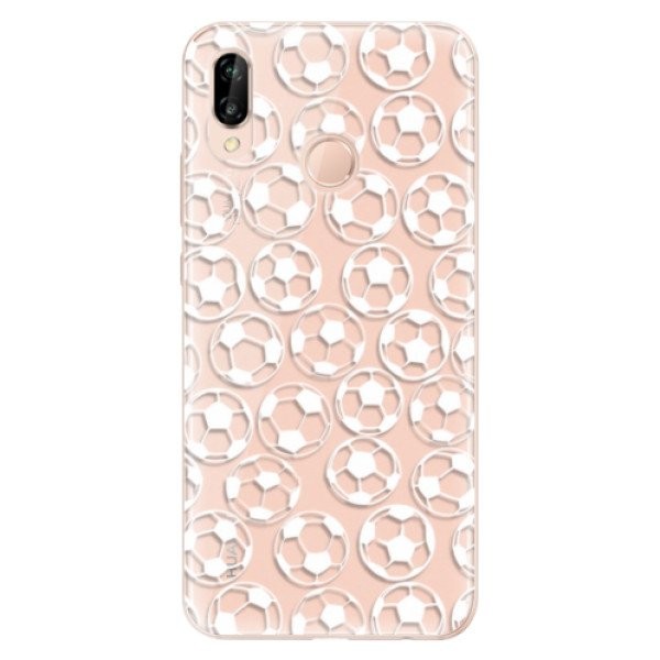 Odolné silikonové pouzdro iSaprio - Football pattern - white - Huawei P20 Lite