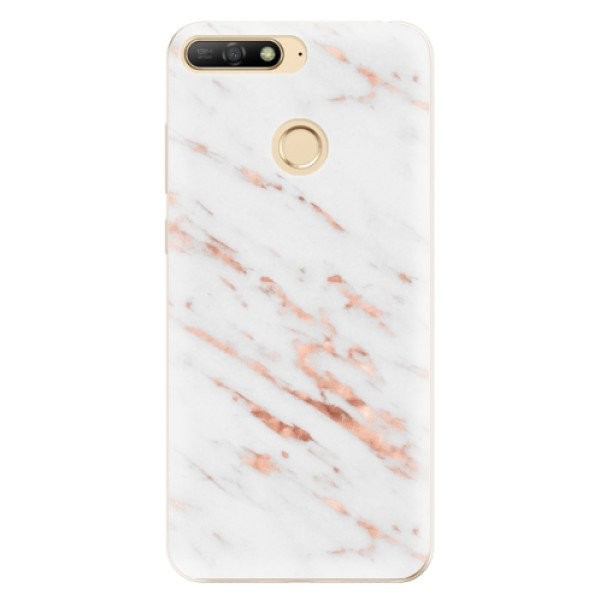 Odolné silikonové pouzdro iSaprio - Rose Gold Marble - Huawei Y6 Prime 2018