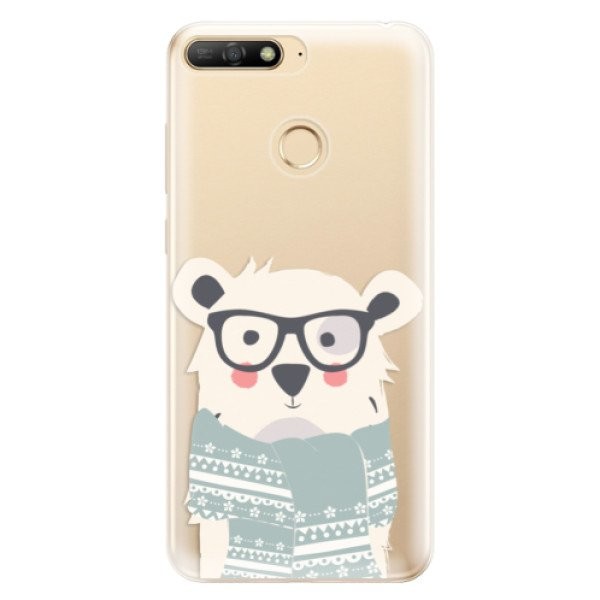 Odolné silikonové pouzdro iSaprio - Bear with Scarf - Huawei Y6 Prime 2018