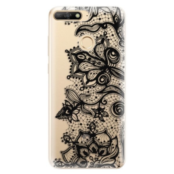 Odolné silikonové pouzdro iSaprio - Black Lace - Huawei Y6 Prime 2018