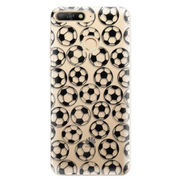 Odolné silikonové pouzdro iSaprio - Football pattern - black - Huawei Y6 Prime 2018