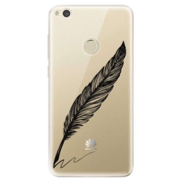 Odolné silikonové pouzdro iSaprio - Writing By Feather - black - Huawei P9 Lite 2017