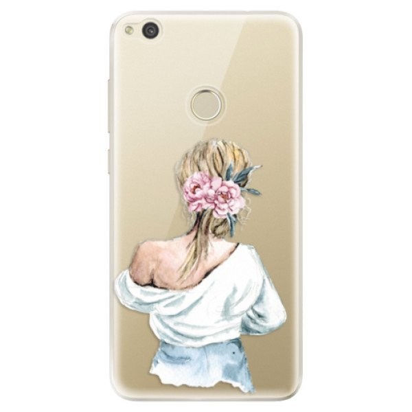 Odolné silikonové pouzdro iSaprio - Girl with flowers - Huawei P9 Lite 2017