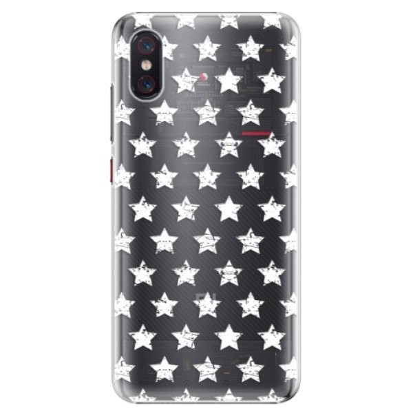 Plastové pouzdro iSaprio - Stars Pattern - white - Xiaomi Mi 8 Pro