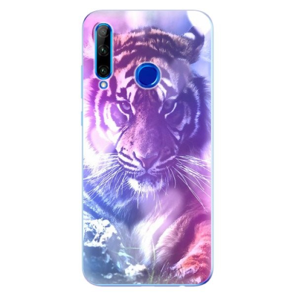 Odolné silikonové pouzdro iSaprio - Purple Tiger - Huawei Honor 20 Lite