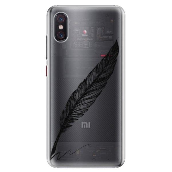 Plastové pouzdro iSaprio - Writing By Feather - black - Xiaomi Mi 8 Pro