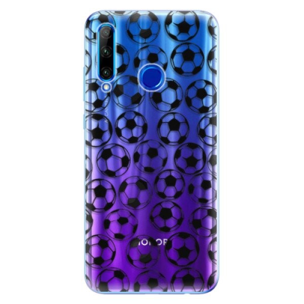 Odolné silikonové pouzdro iSaprio - Football pattern - black - Huawei Honor 20 Lite