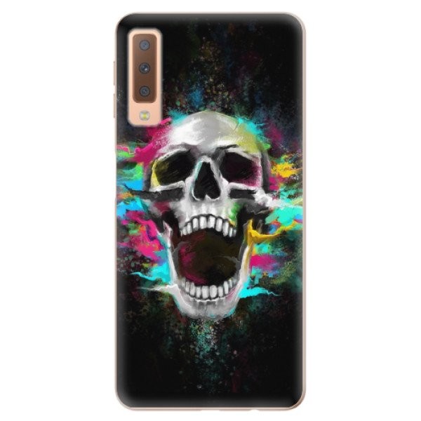 Odolné silikonové pouzdro iSaprio - Skull in Colors - Samsung Galaxy A7 (2018)