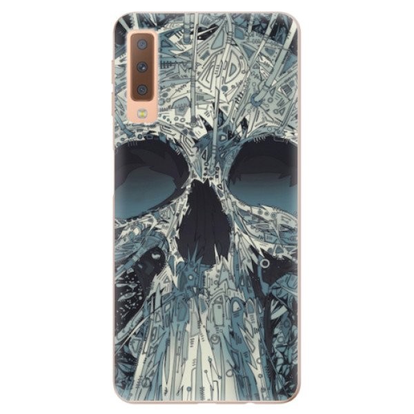 Odolné silikonové pouzdro iSaprio - Abstract Skull - Samsung Galaxy A7 (2018)