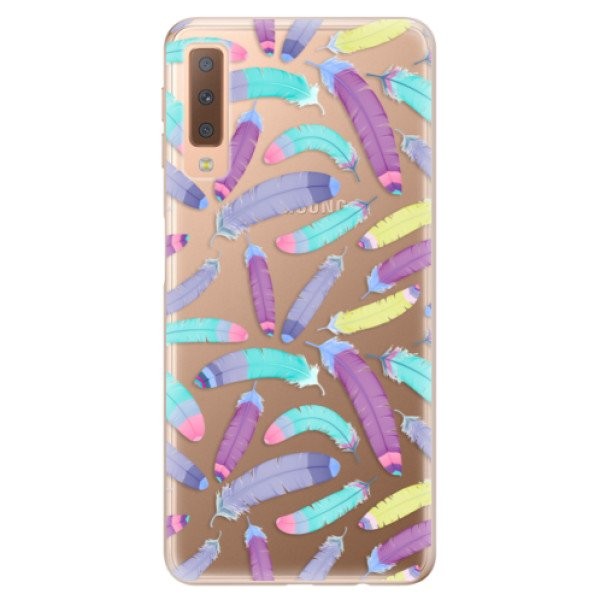 Odolné silikonové pouzdro iSaprio - Feather Pattern 01 - Samsung Galaxy A7 (2018)