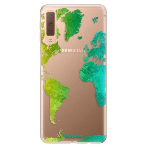 Odolné silikonové pouzdro iSaprio - Cold Map - Samsung Galaxy A7 (2018)