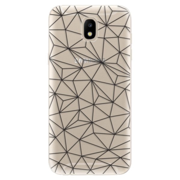 Odolné silikonové pouzdro iSaprio - Abstract Triangles 03 - black - Samsung Galaxy J5 2017