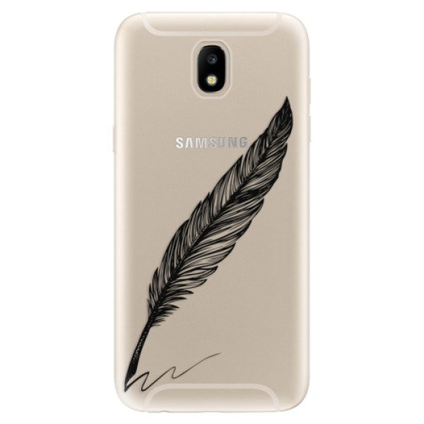 Odolné silikonové pouzdro iSaprio - Writing By Feather - black - Samsung Galaxy J5 2017