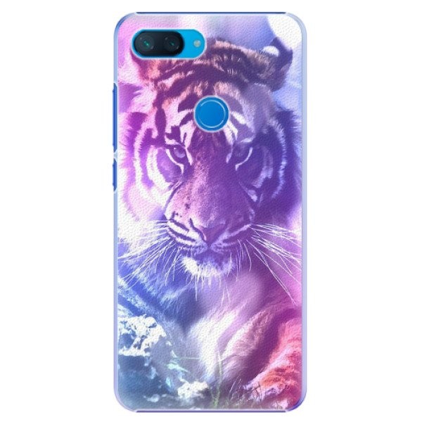 Plastové pouzdro iSaprio - Purple Tiger - Xiaomi Mi 8 Lite