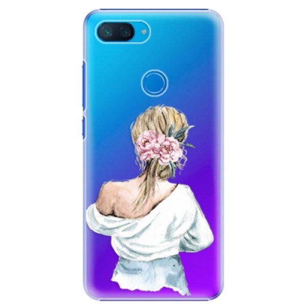 Plastové pouzdro iSaprio - Girl with flowers - Xiaomi Mi 8 Lite