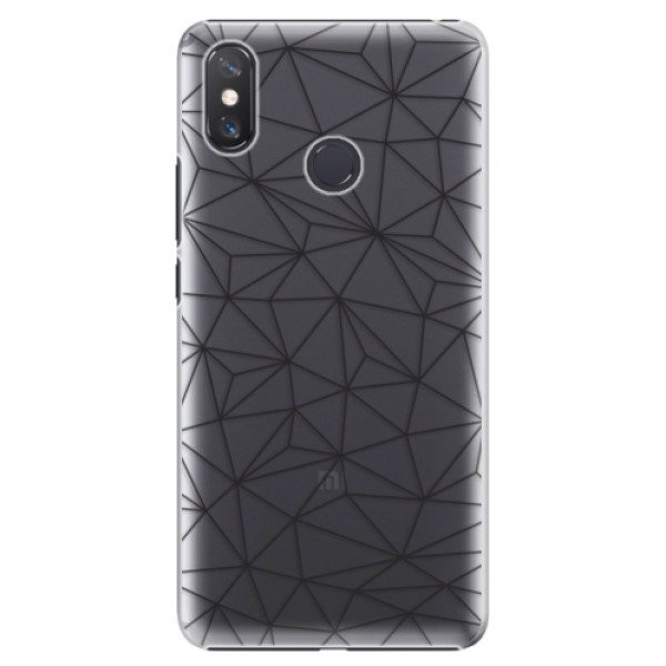 Plastové pouzdro iSaprio - Abstract Triangles 03 - black - Xiaomi Mi Max 3