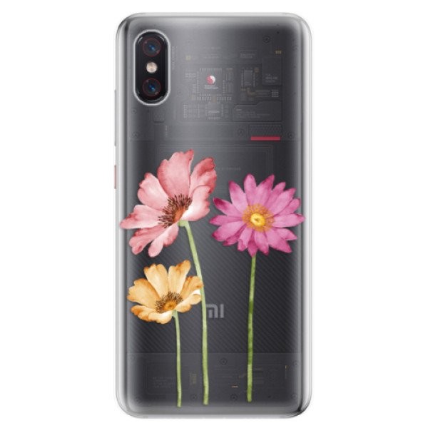 Odolné silikonové pouzdro iSaprio - Three Flowers - Xiaomi Mi 8 Pro