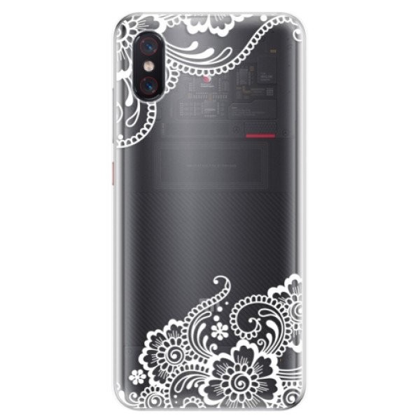 Odolné silikonové pouzdro iSaprio - White Lace 02 - Xiaomi Mi 8 Pro