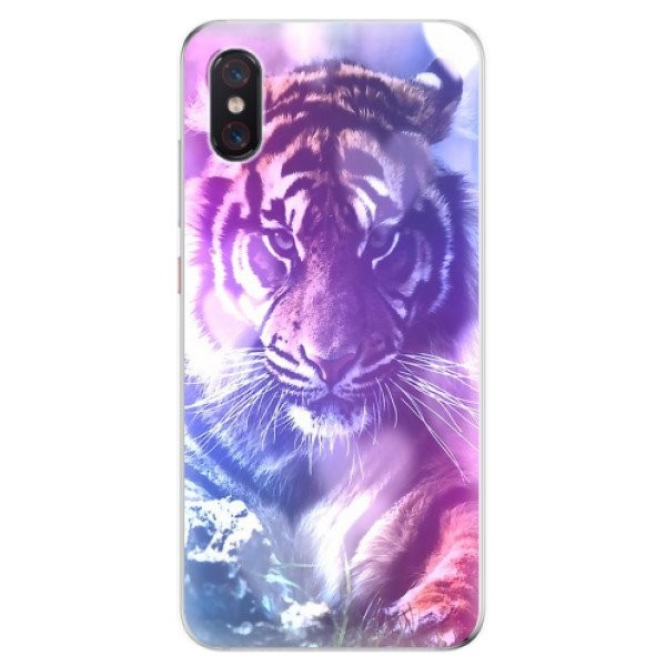 Odolné silikonové pouzdro iSaprio - Purple Tiger - Xiaomi Mi 8 Pro
