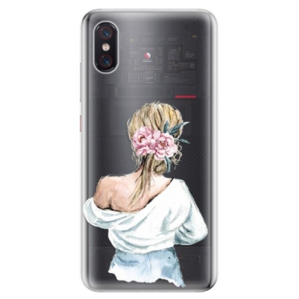 Odolné silikonové pouzdro iSaprio - Girl with flowers - Xiaomi Mi 8 Pro