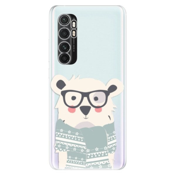 Odolné silikonové pouzdro iSaprio - Bear with Scarf - Xiaomi Mi Note 10 Lite