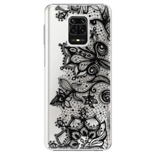 Plastové pouzdro iSaprio - Black Lace - Xiaomi Redmi Note 9 Pro / Note 9S