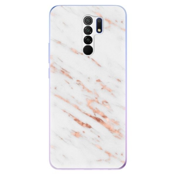 Odolné silikonové pouzdro iSaprio - Rose Gold Marble - Xiaomi Redmi 9