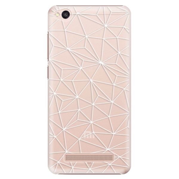 Plastové pouzdro iSaprio - Abstract Triangles 03 - white - Xiaomi Redmi 4A