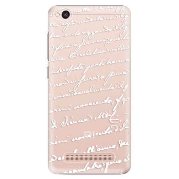 Plastové pouzdro iSaprio - Handwriting 01 - white - Xiaomi Redmi 4A