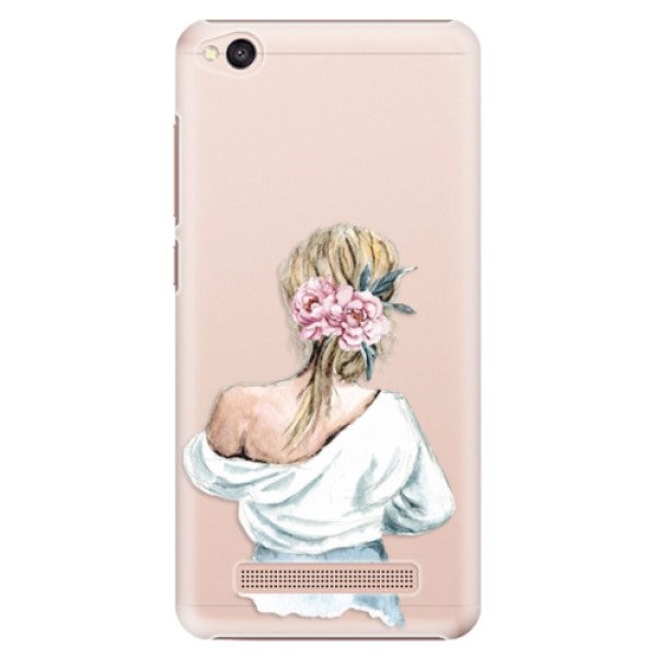 Plastové pouzdro iSaprio - Girl with flowers - Xiaomi Redmi 4A