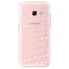 Plastové pouzdro iSaprio - Handwriting 01 - white - Samsung Galaxy A3 2017