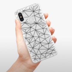 Plastové pouzdro iSaprio - Abstract Triangles 03 - black - Xiaomi Mi 8